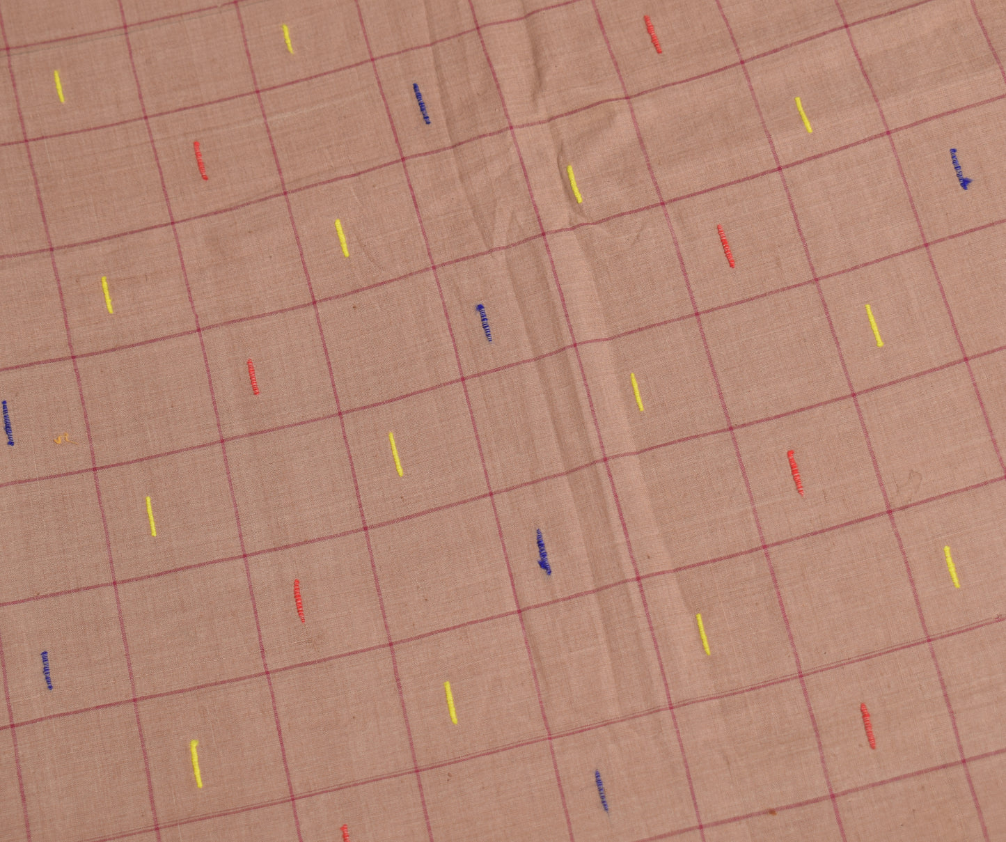 Sushila Vintage Brown Saree Pure Cotton Hand Woven Ikat Patola Sari 6 Yard Fabric
