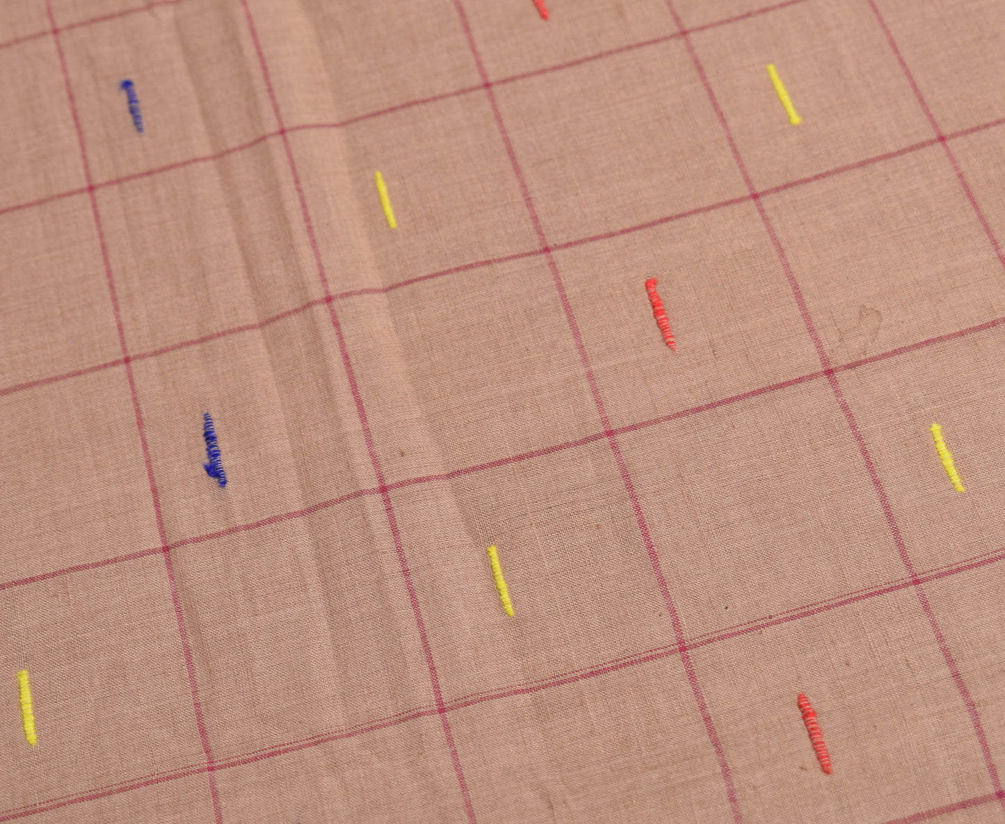 Sushila Vintage Brown Saree Pure Cotton Hand Woven Ikat Patola Sari 6 Yard Fabric