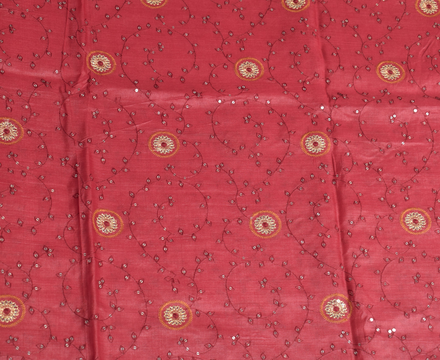Sushila Vintage Maroon Saree Pure Silk Embroidered Woven Border Pallu Sari Fabric