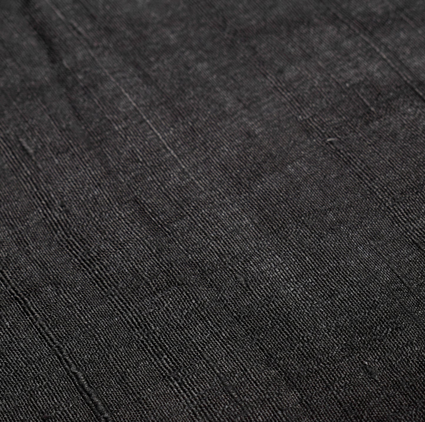 Sushila Vintage Pure Khadi Silk Handloom Saree Black Stripes Woven Sari Fabric