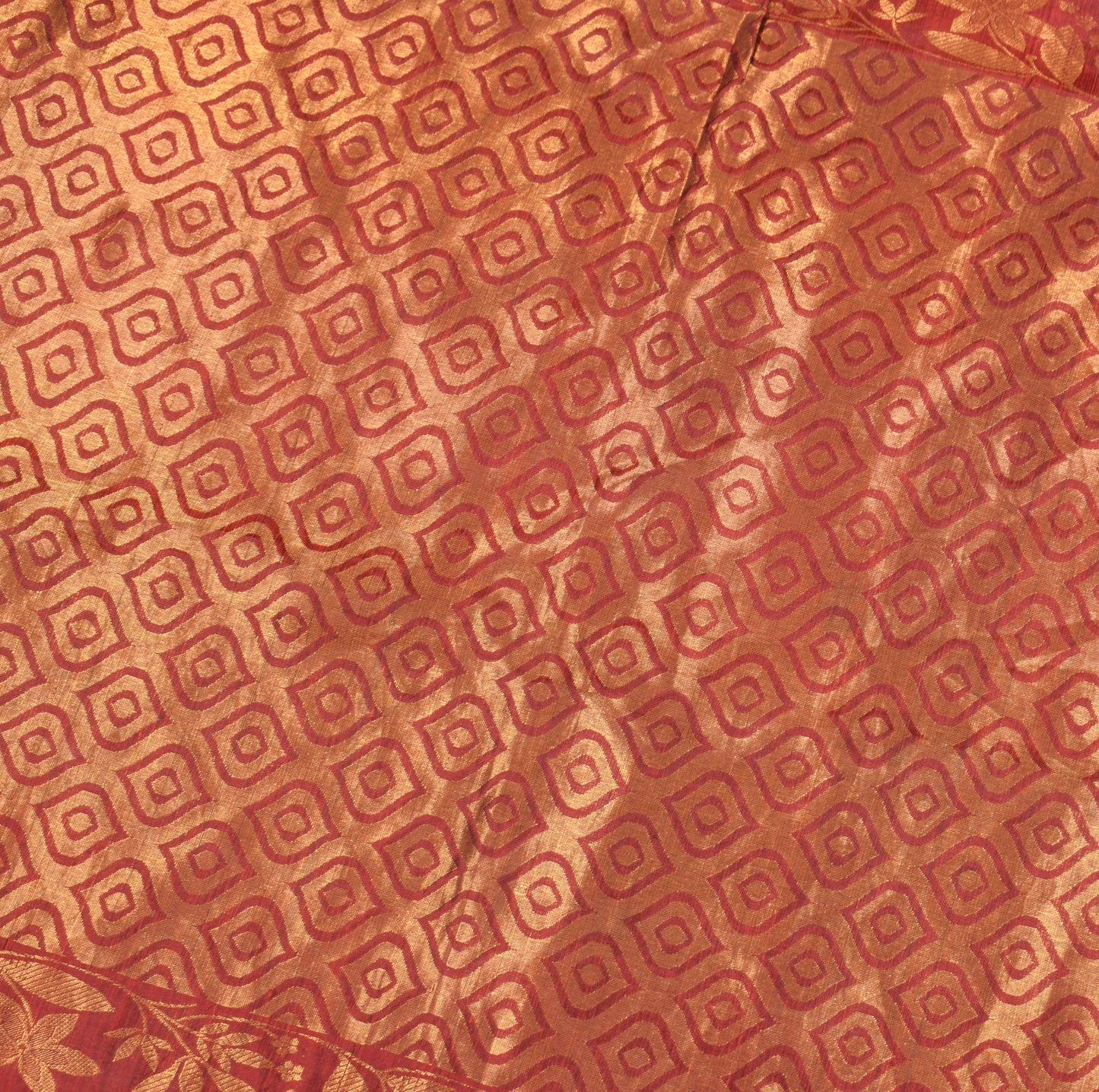 Sushila Vintage Pure Kanjivaram Silk Saree Multi-Color Checks Woven HEAVY Sari Fabric