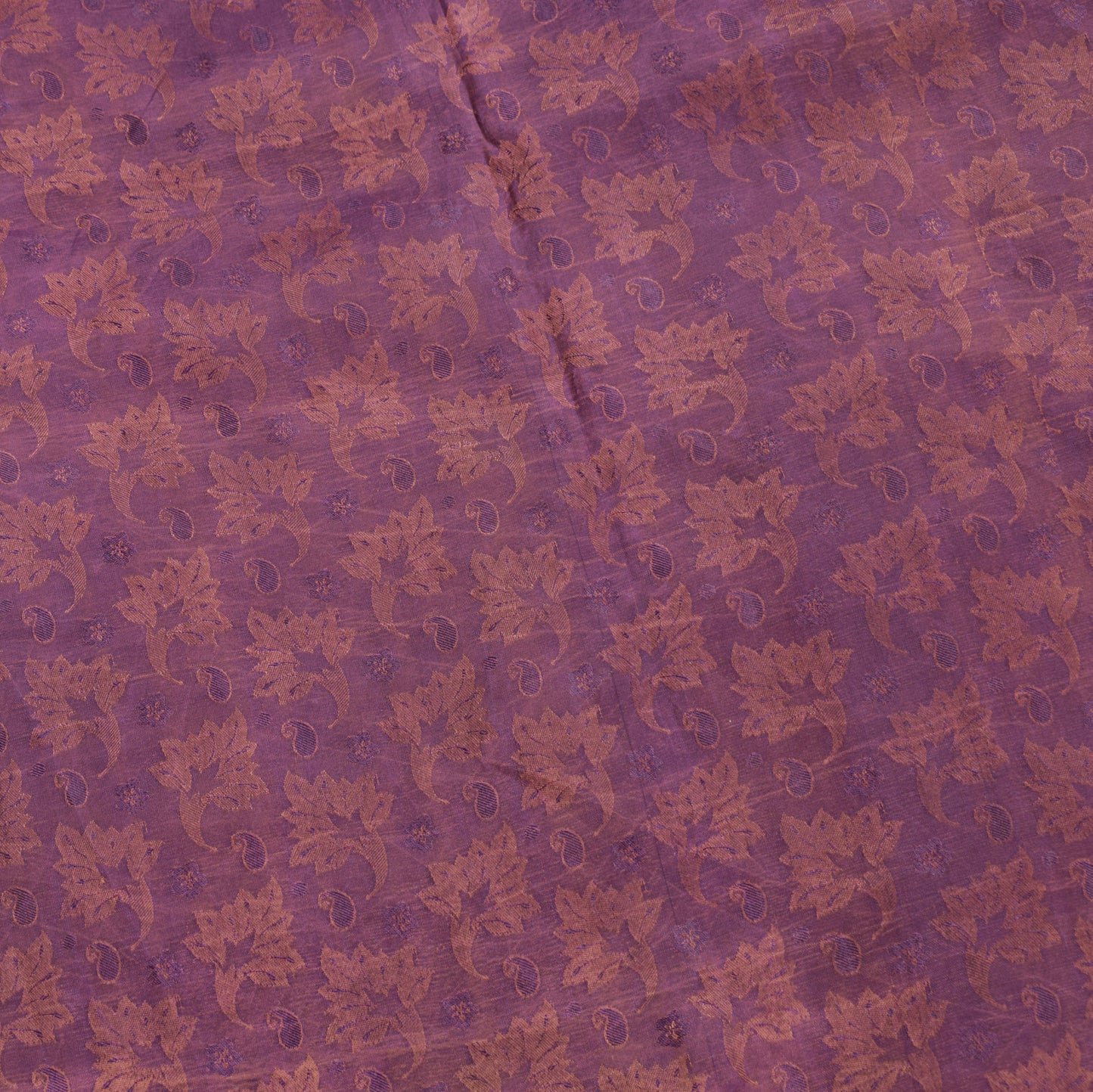 Sushila Vintage Pure South Silk Saree Purple Woven Brocade HEAVY Sari Craft Fabric