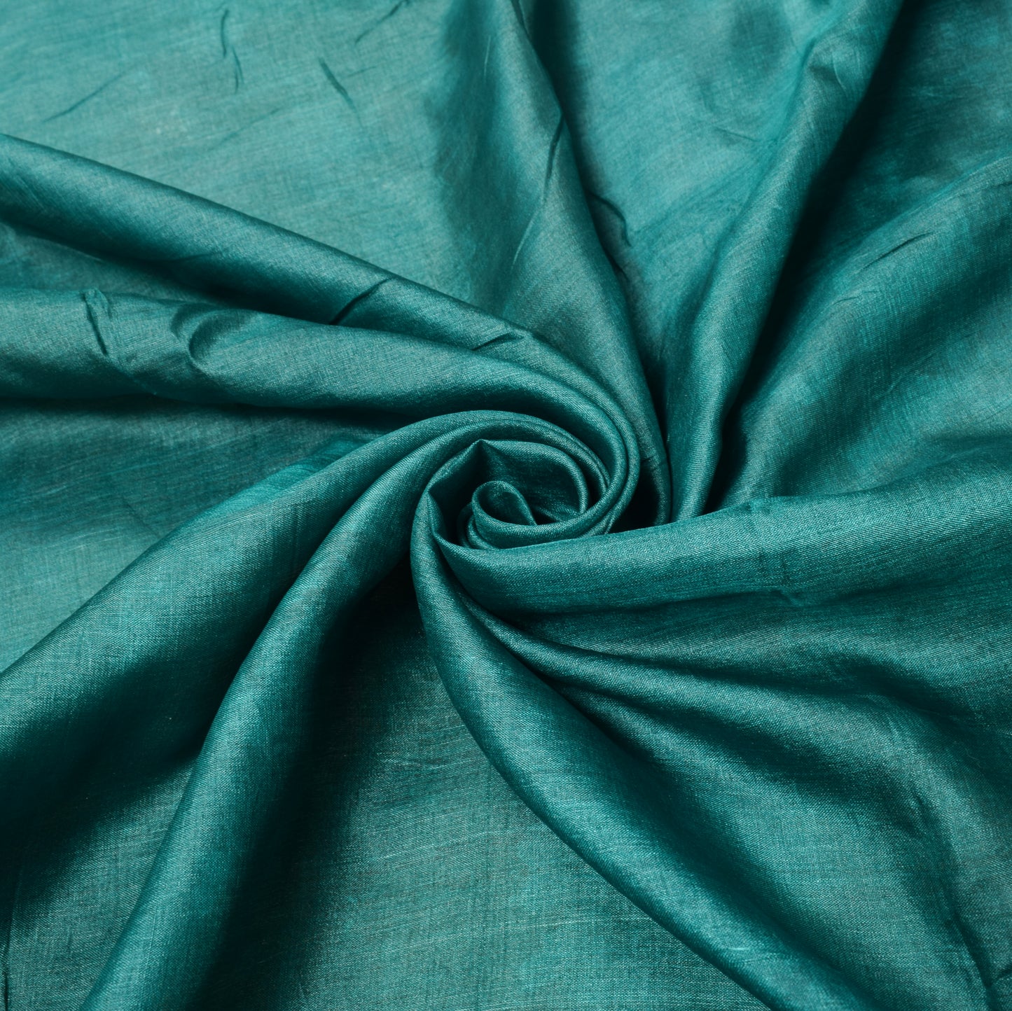 Sushila Vintage Teal Blue Saree Pure Tussar Silk Embroidered Zari Woven Sari Craft Fabric