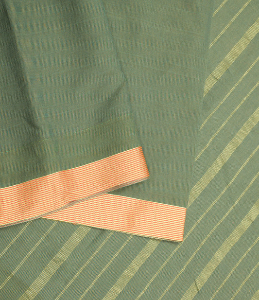 Sushila Vintage Green Woven Saree Art Cotton Zari Woven Sari Craft Fabric