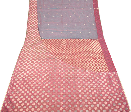 Sushila Vintage Multi-Color Saree Designer Patch Work Pure Silk Sari 6YD Craft Fabric