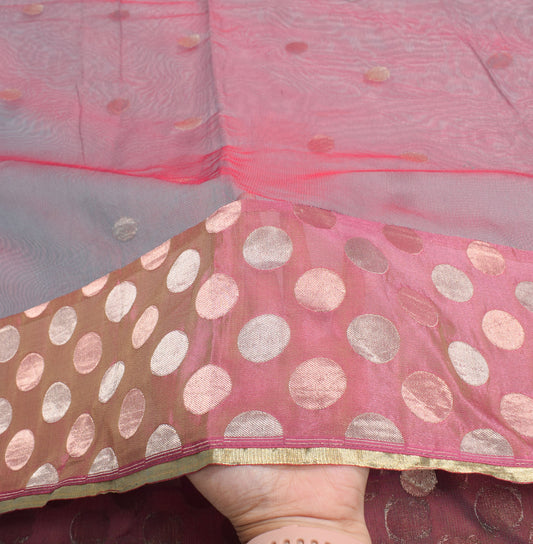 Sushila Vintage Multi-Color Saree Designer Patch Work Pure Silk Sari 6YD Craft Fabric