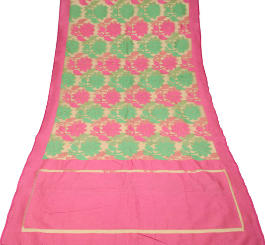 Sushila Vintage Golden Pure Silk Saree Dhakhi Jamdani Handwoven Sari Craft Fabric