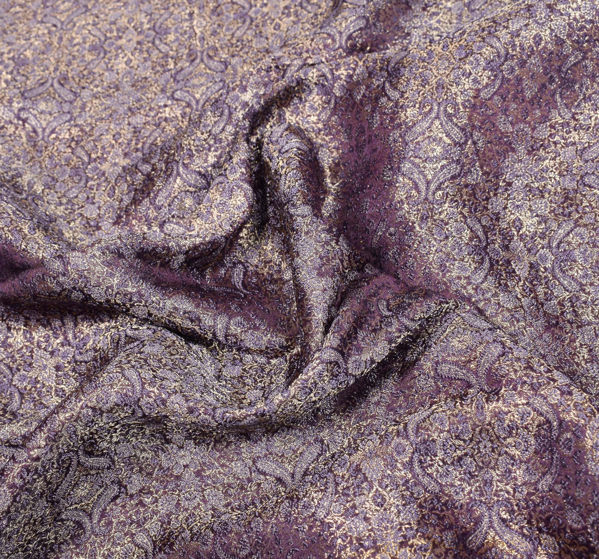 Sushila Vintage Heavy Wine Saree Pure Satin Silk Brocade Banarasi Sari Fabric