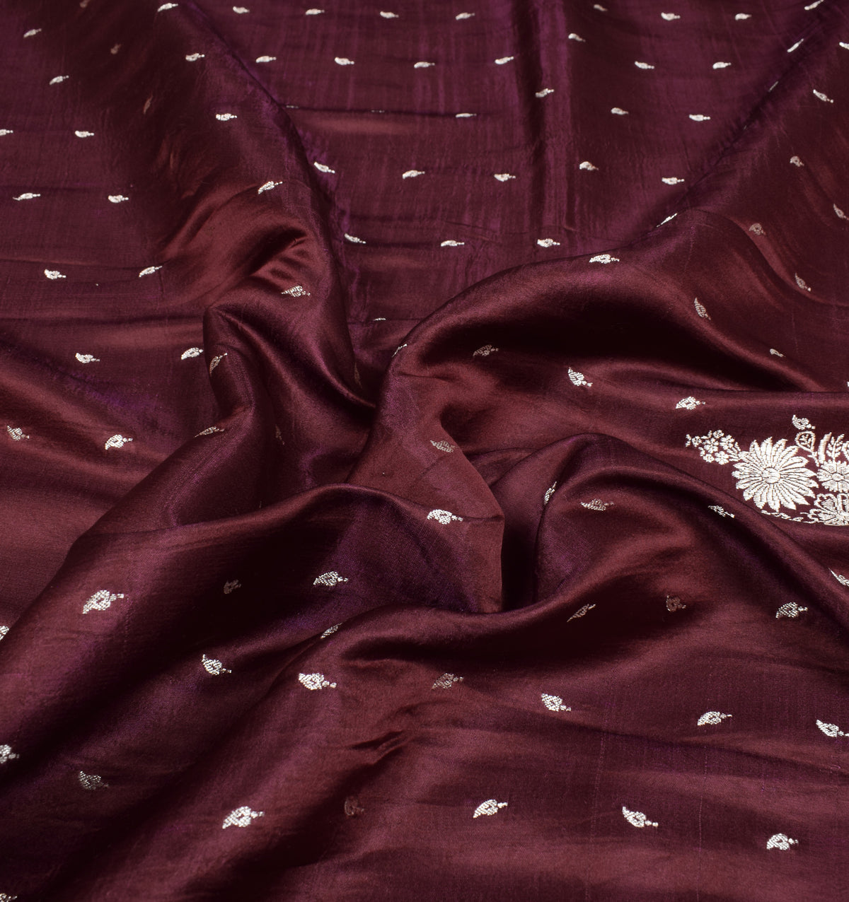 Sushila Vintage Banarasi Brocade Saree Pure Satin Silk Maroon Heavy Sari Fabric