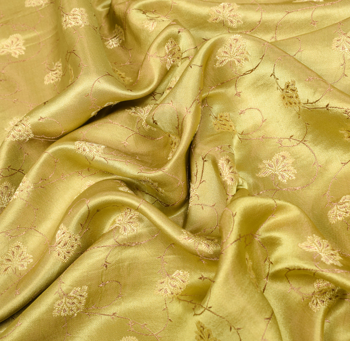 Sushila Vintage Heavy Green Saree Pure Satin Silk Banarasi Tanchoi Sari Fabric