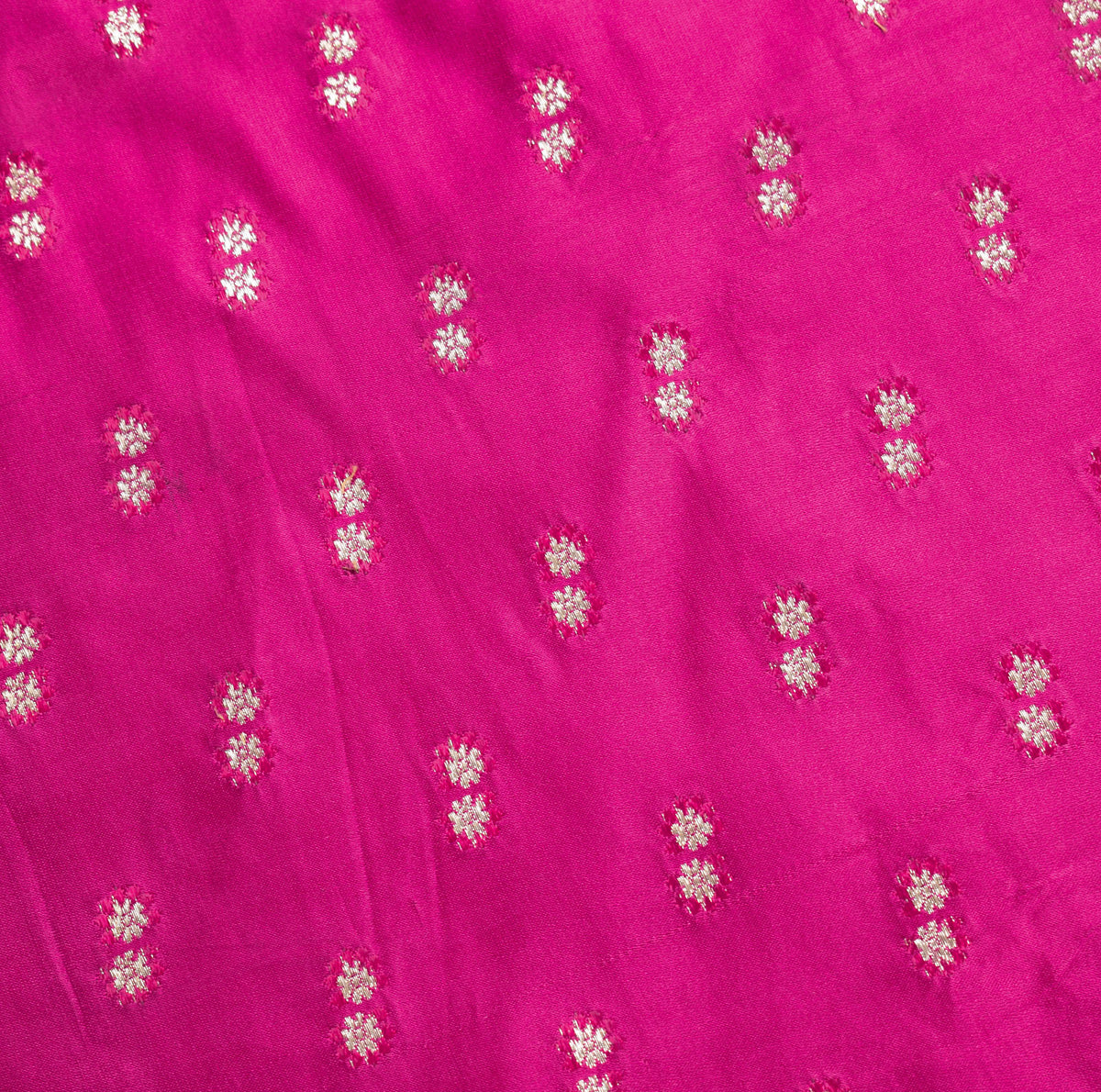 Sushila Vintage Heavy Saree Pure Satin Silk Banarasi Brocade Sari Magenta Fabric