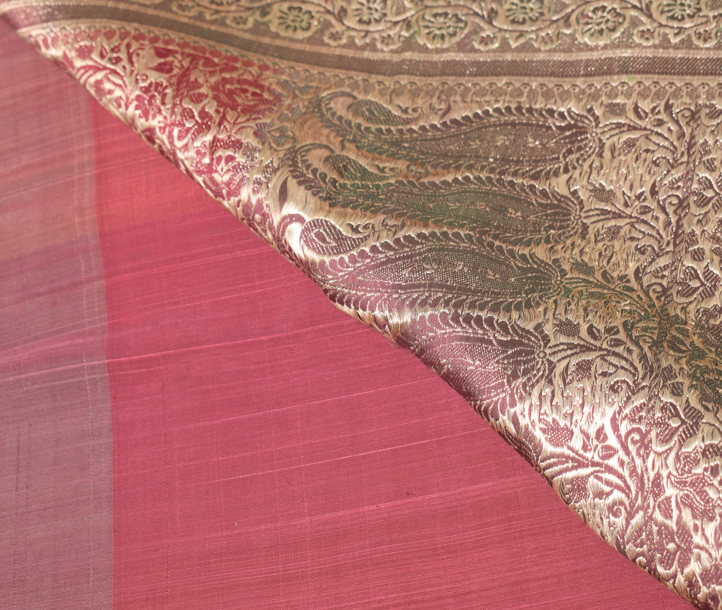 Sushila Vintage Heavy Red Saree Pure Satin Silk Banarasi Brocade Woven 5YD Sari