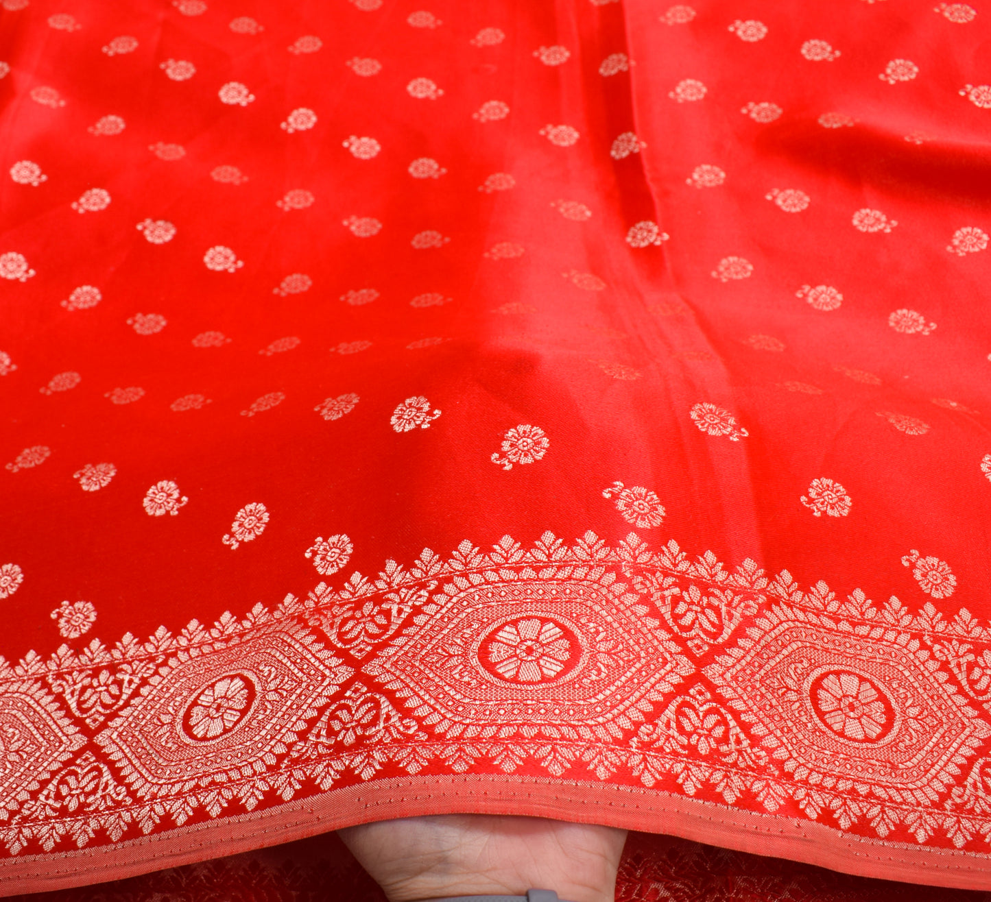 Sushila Vintage Heavy Saree Blend Satin Silk Banarasi Brocade Woven Sari Fabric