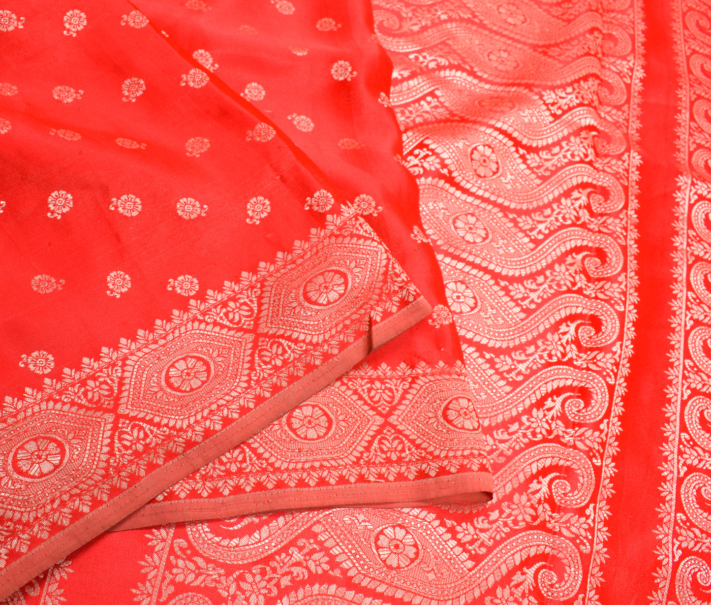 Sushila Vintage Heavy Saree Blend Satin Silk Banarasi Brocade Woven Sari Fabric