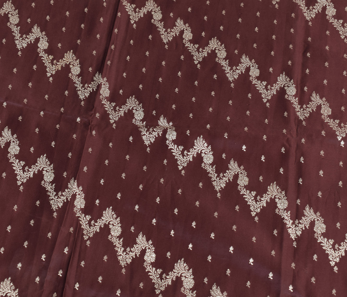 Sushila Vintage Heavy Saree Blend Satin Silk Banarasi Brocade Woven Sari Fabric