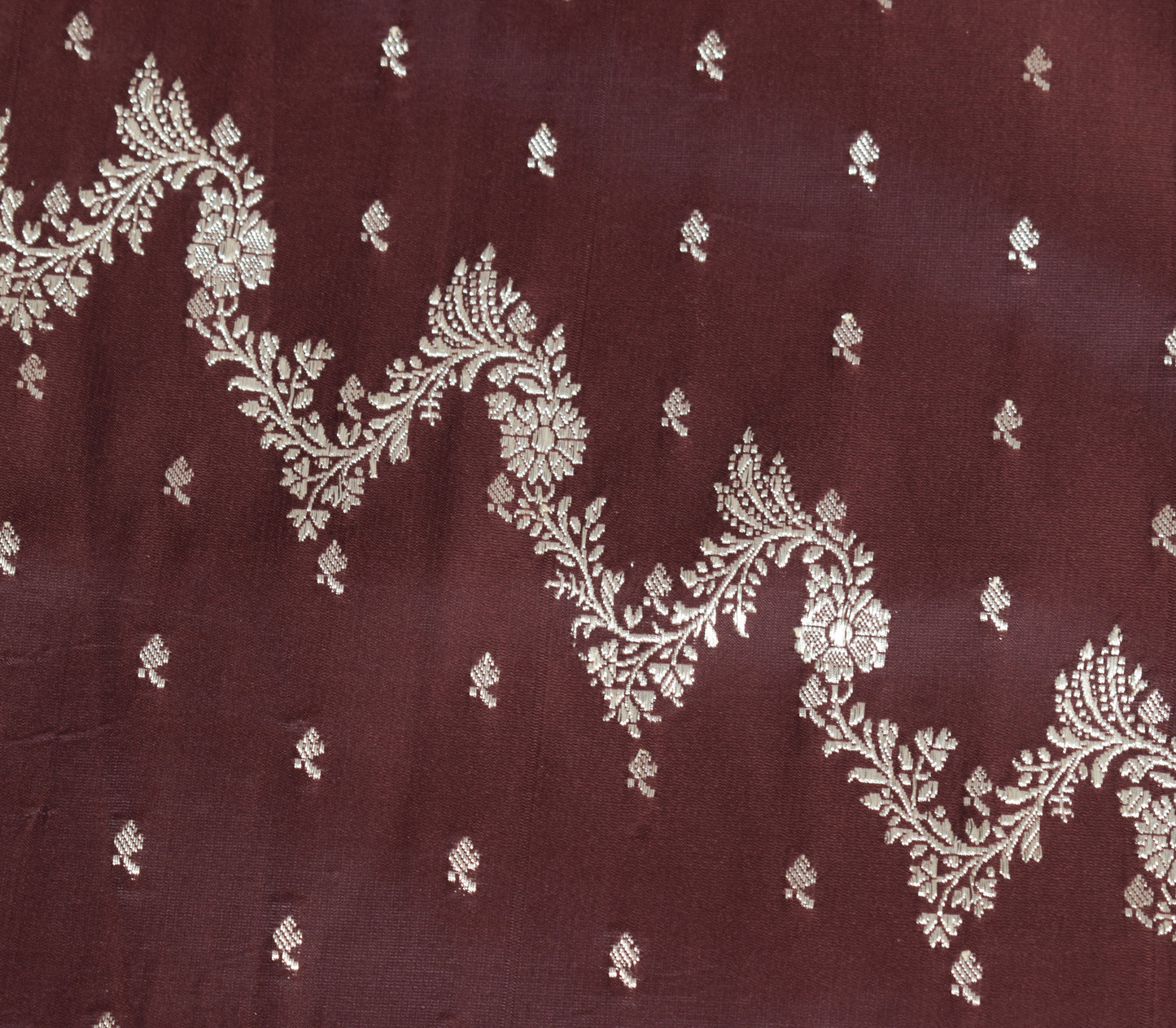 Sushila Vintage Heavy Saree Blend Satin Silk Banarasi Brocade Woven Sari Fabric