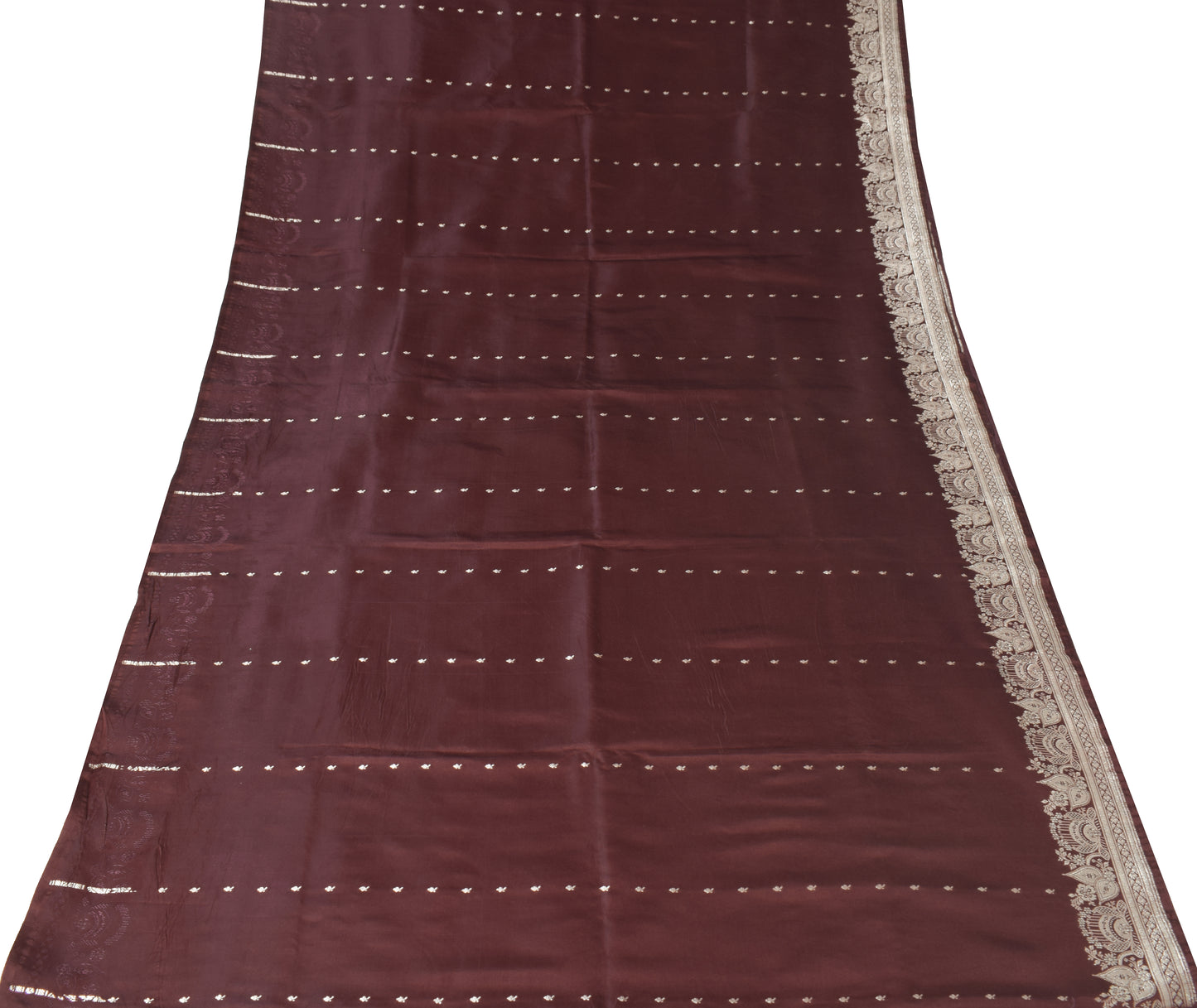 Sushila Vintage Heavy Saree Blend Satin Silk Banarasi Brocade Woven Sari Fabric