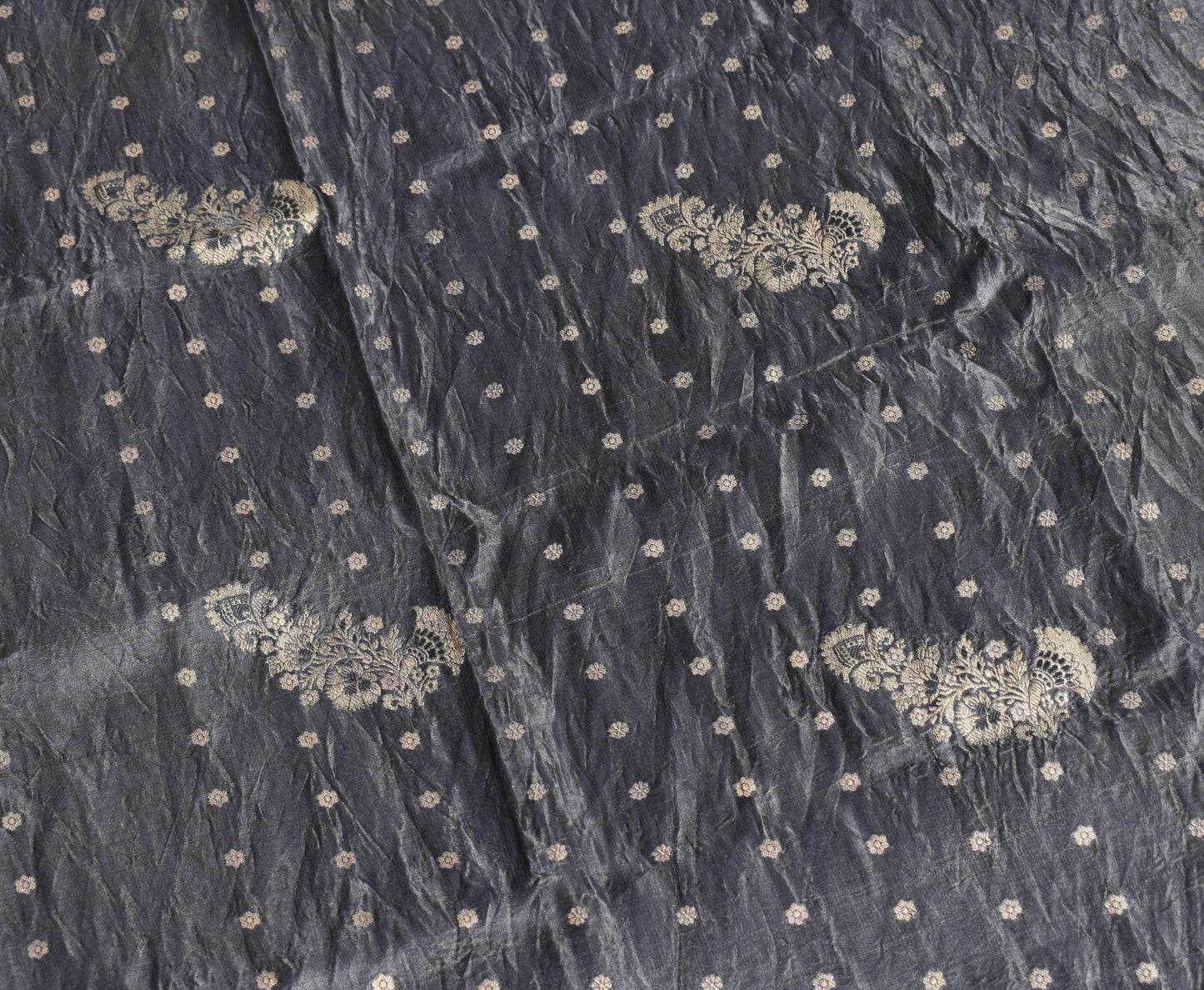 Sushila Vintage Heavy Saree Blend Satin Silk Banarasi Brocade Woven Sari Fabric