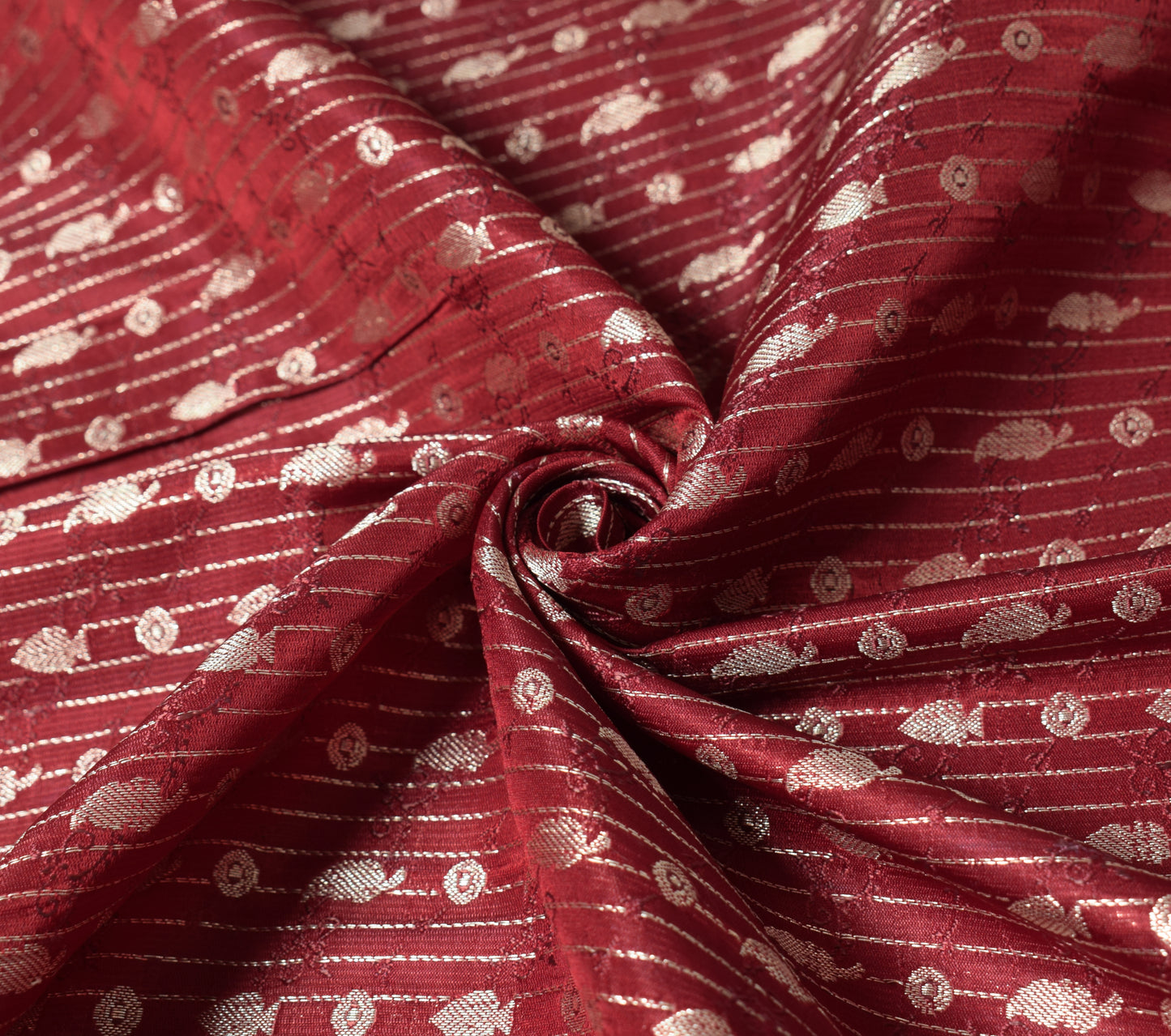 Sushila Vintage Heavy Saree Pure Satin Silk Banarasi Brocade Woven Sari Fabric
