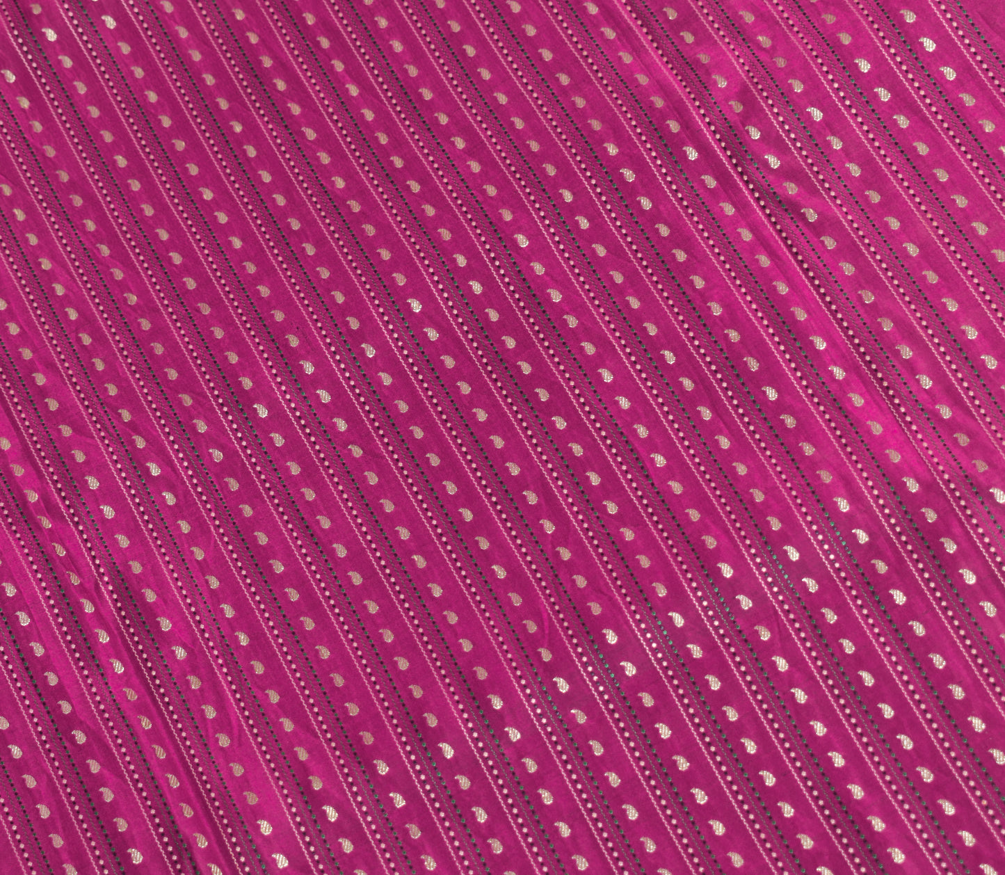 Sushila Vintage Heavy Magenta Saree Pure Satin Silk Banarasi Brocade Woven Sari Fabric