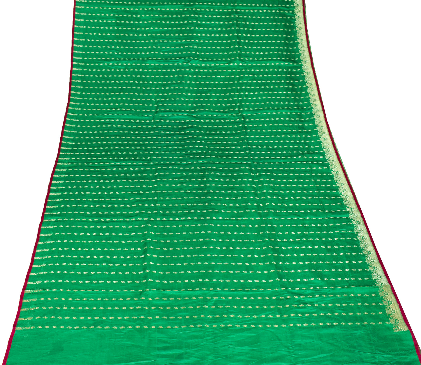 Sushila Vintage Heavy Saree Pure Satin Silk Banarasi Brocade Woven Sari Fabric