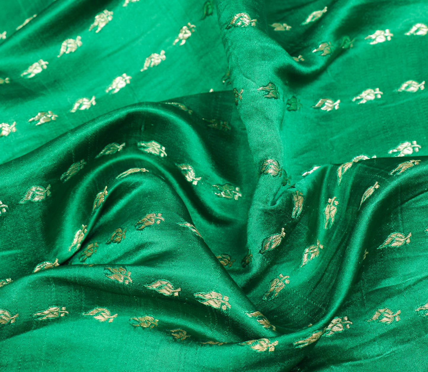 Sushila Vintage Heavy Saree Pure Satin Silk Banarasi Brocade Woven Sari Fabric