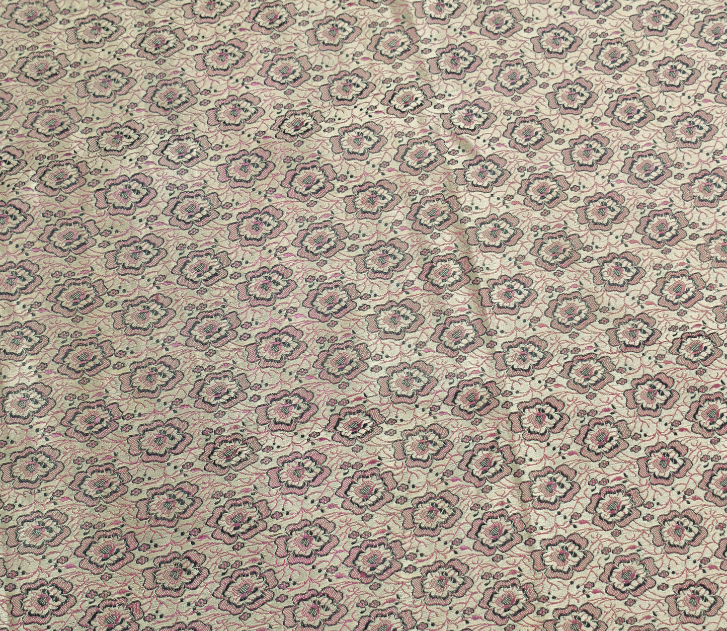 Sushila Vintage Heavy Saree Pure Satin Silk Banarasi Brocade Woven Sari Fabric