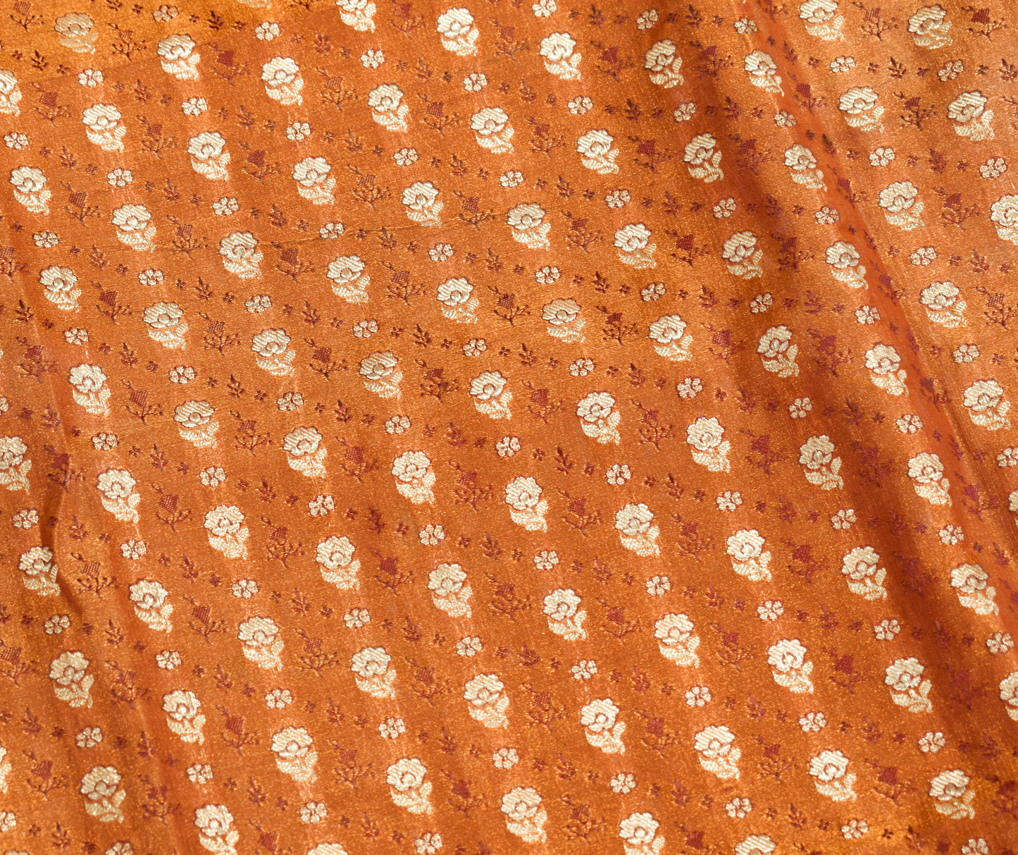Sushila Vintage Heavy Saree Blend Satin Silk Banarasi Brocade Woven Sari Fabric