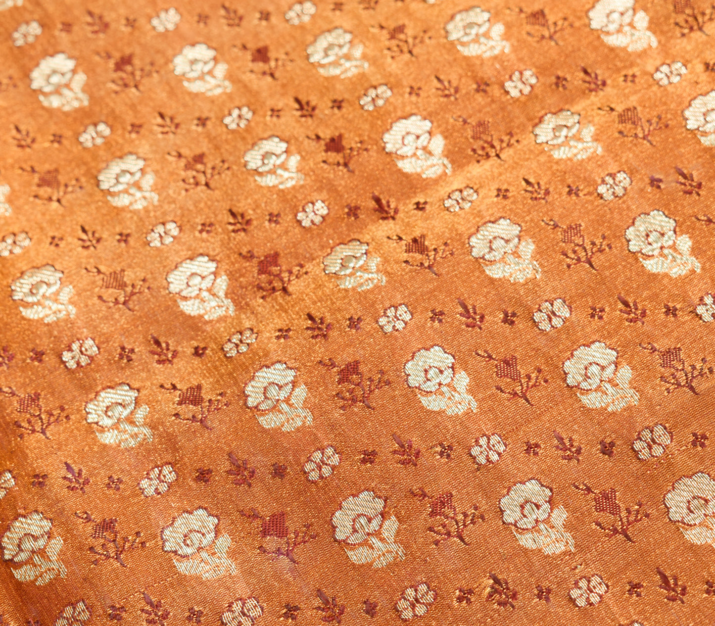 Sushila Vintage Heavy Saree Blend Satin Silk Banarasi Brocade Woven Sari Fabric