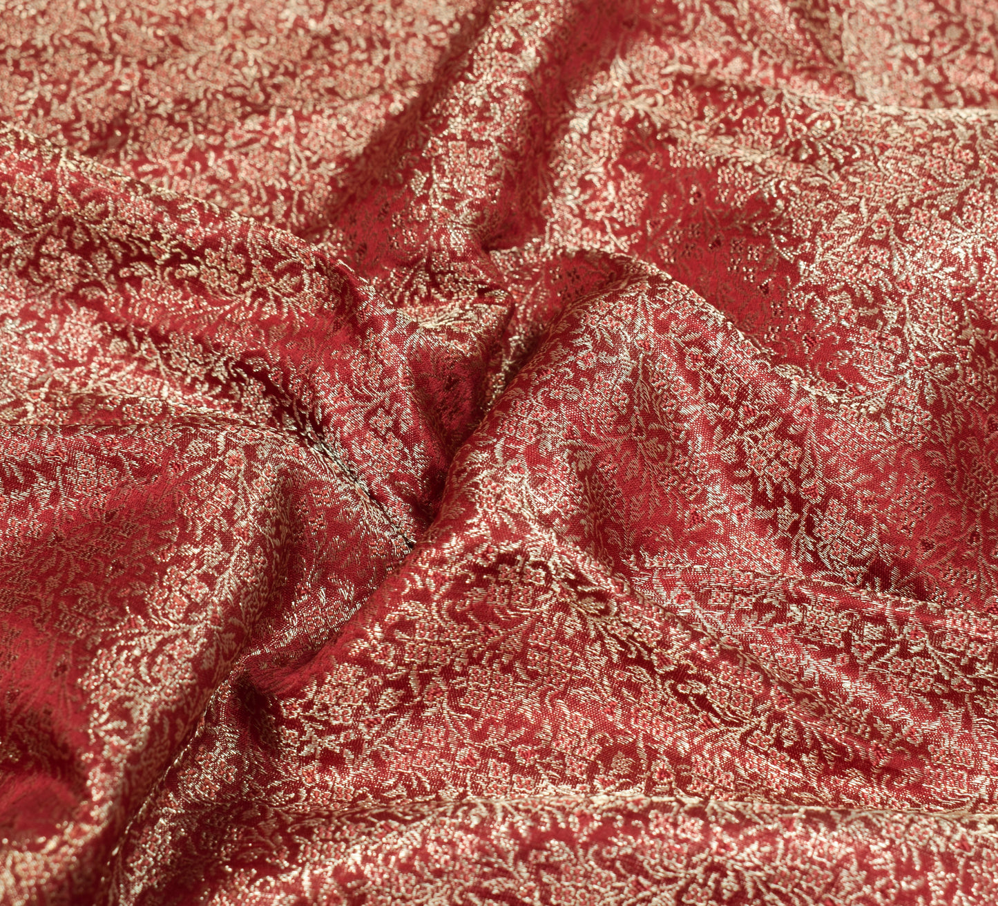 Sushila Vintage Heavy Saree Pure Satin Silk Banarasi Brocade Woven Sari Fabric