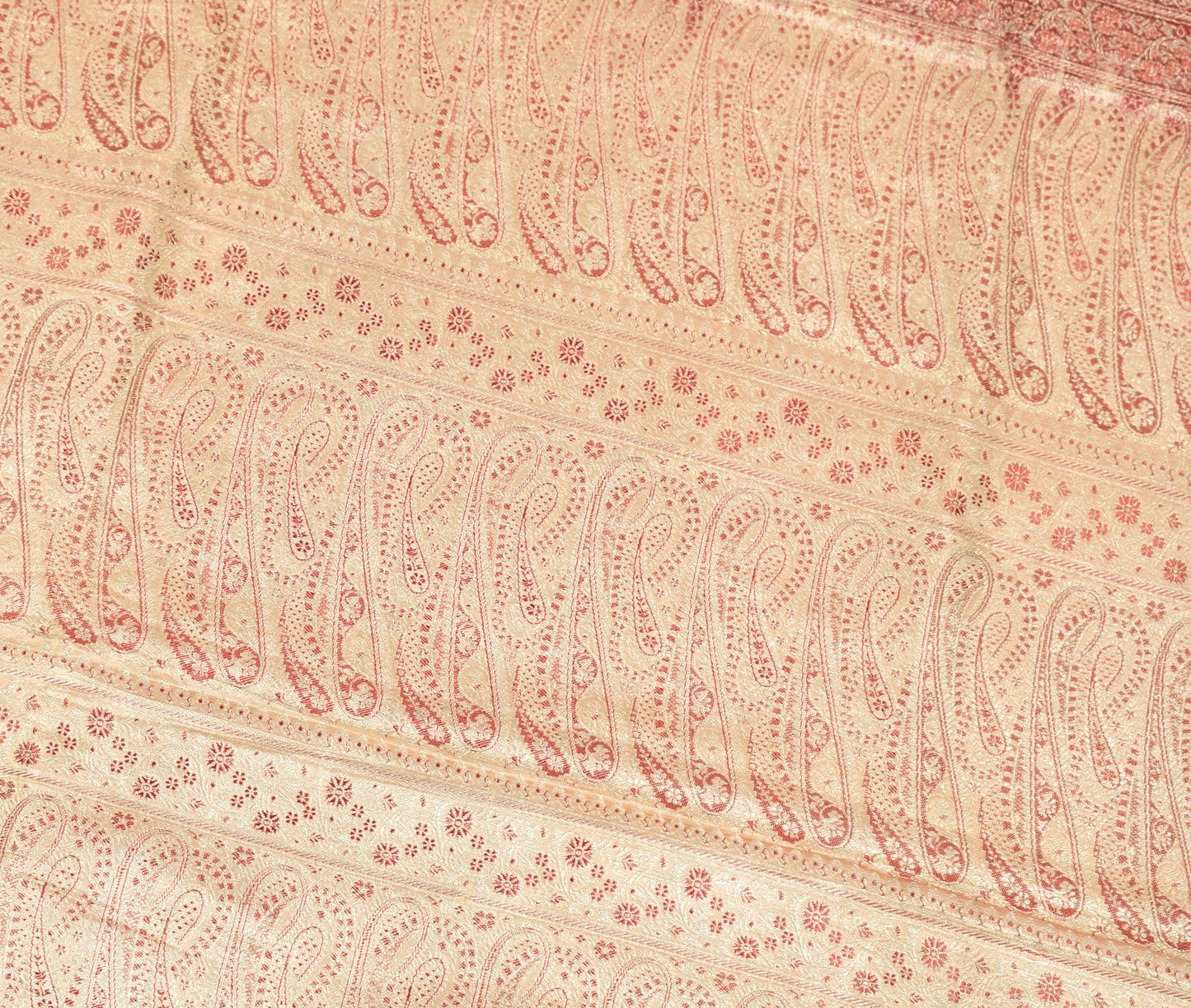 Sushila Vintage Heavy Saree Pure Satin Silk Banarasi Brocade Woven Sari Fabric