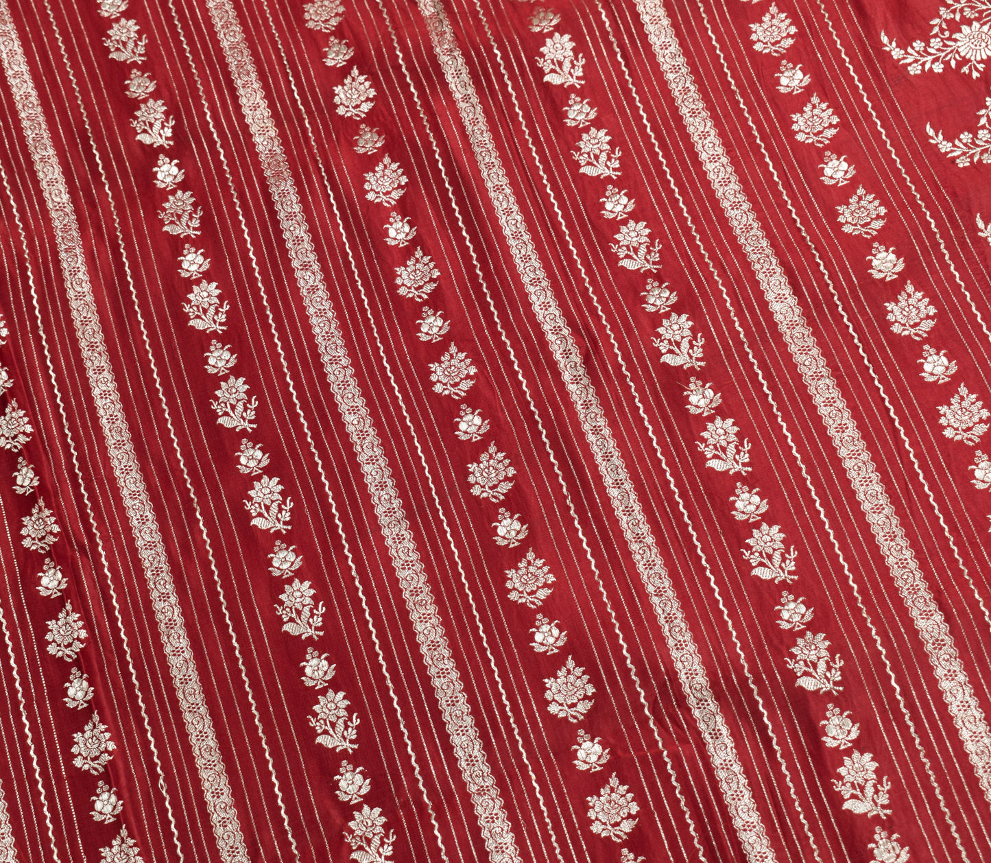 Sushila Vintage Heavy Saree Pure Satin Silk Banarasi Brocade Woven Sari Fabric