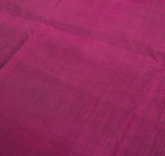 Sushila Vintage Magenta Sari Remnant Scrap Woven Pure Silk 5YD Craft Fabric