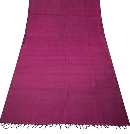 Sushila Vintage Magenta Sari Remnant Scrap Woven Pure Silk 5YD Craft Fabric