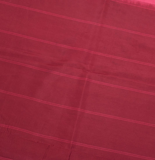 Sushila Vintage Magenta Sari Remnant Scrap Pure Silk 5YD Woven Craft Fabric