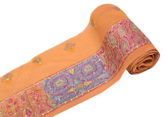 Sushila Vintage Multi-Color Saree Border Craft Sewing Trim Woven Lace