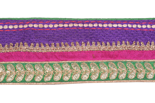 Sushila Vintage Patch Work Saree Border Craft Sewing Trim Art Silk Ribbon