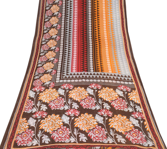 Sushila Vintage Multi-Color Soft Saree Pure Cotton Printed Soft Sari Craft Fabric
