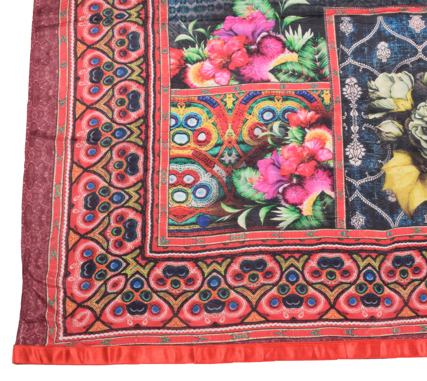 Sushila Vintage Pure Silk Dupatta Multi-Color Digital Printed Soft Long Stole