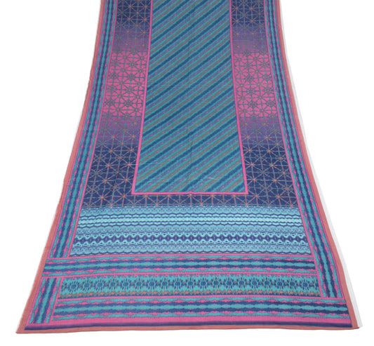 Sushila Vintage Blue Dupatta Pure Cotton Printed Soft Long Stole