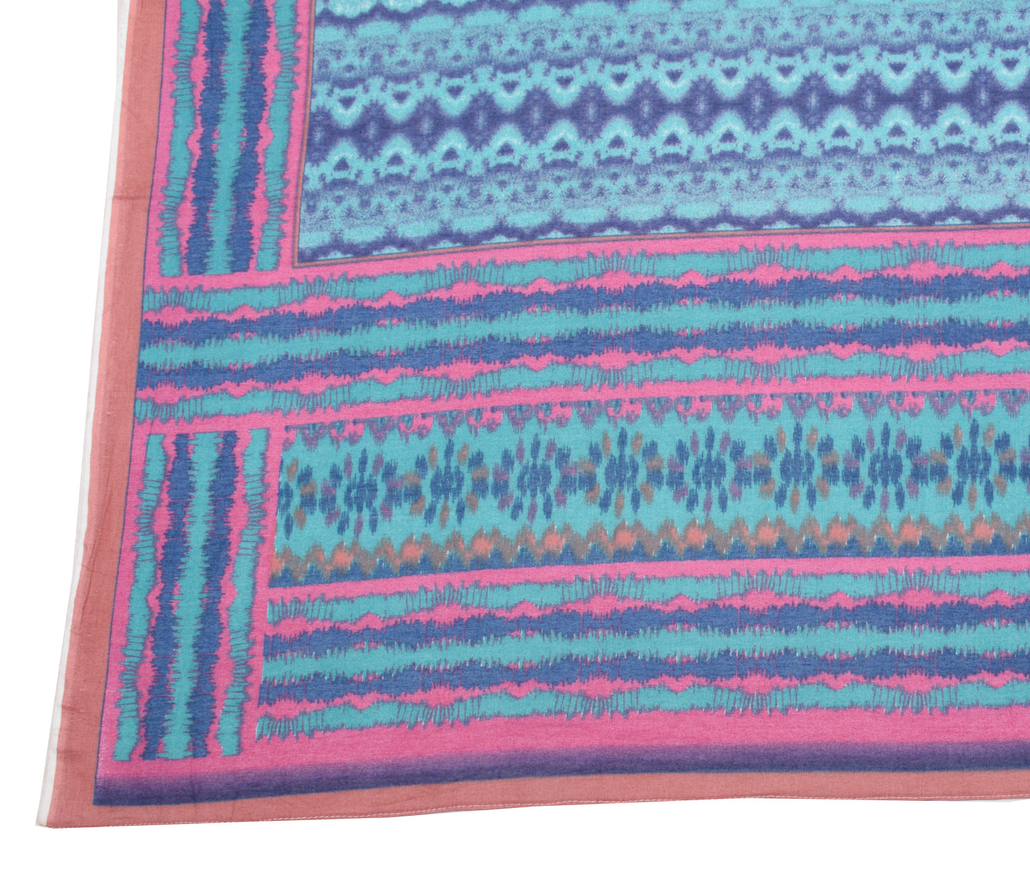 Sushila Vintage Blue Dupatta Pure Cotton Printed Soft Long Stole