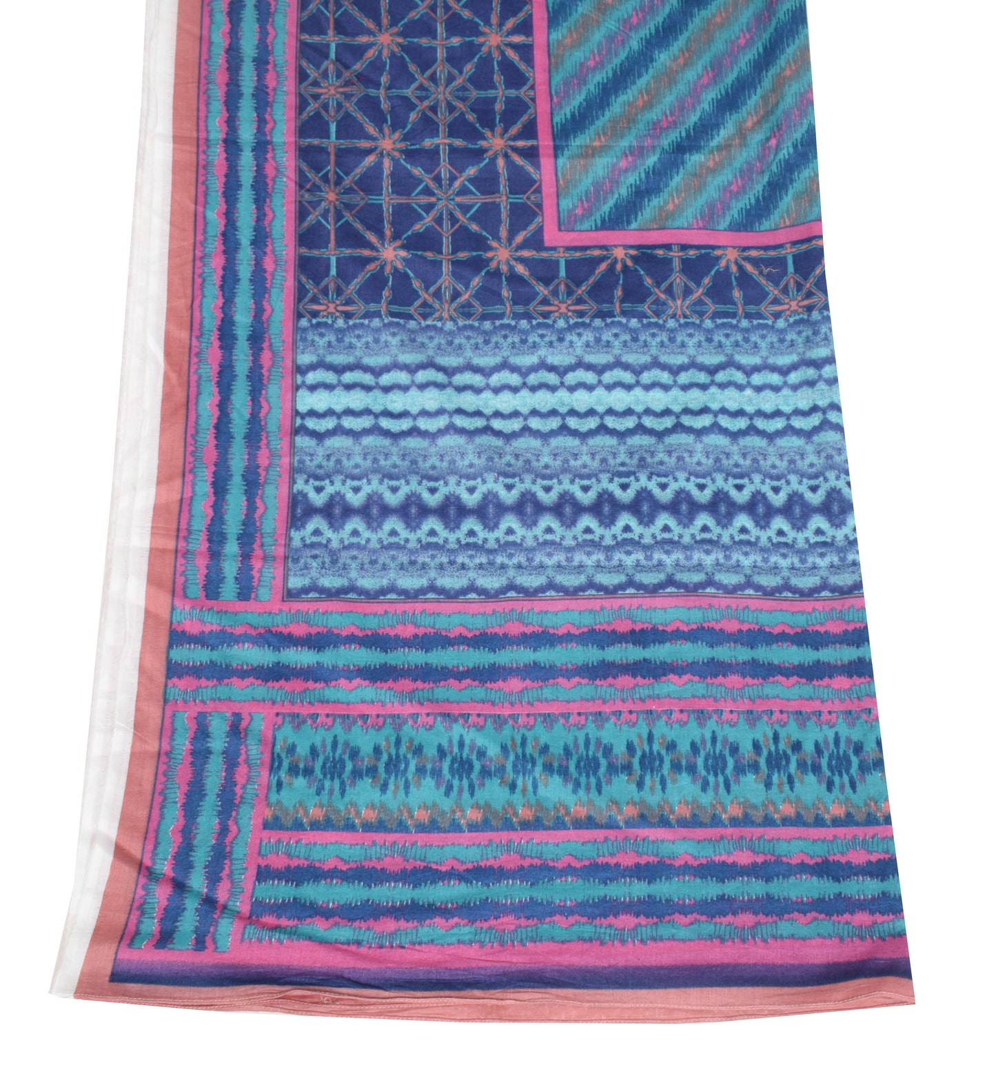 Sushila Vintage Blue Dupatta Pure Cotton Printed Soft Long Stole