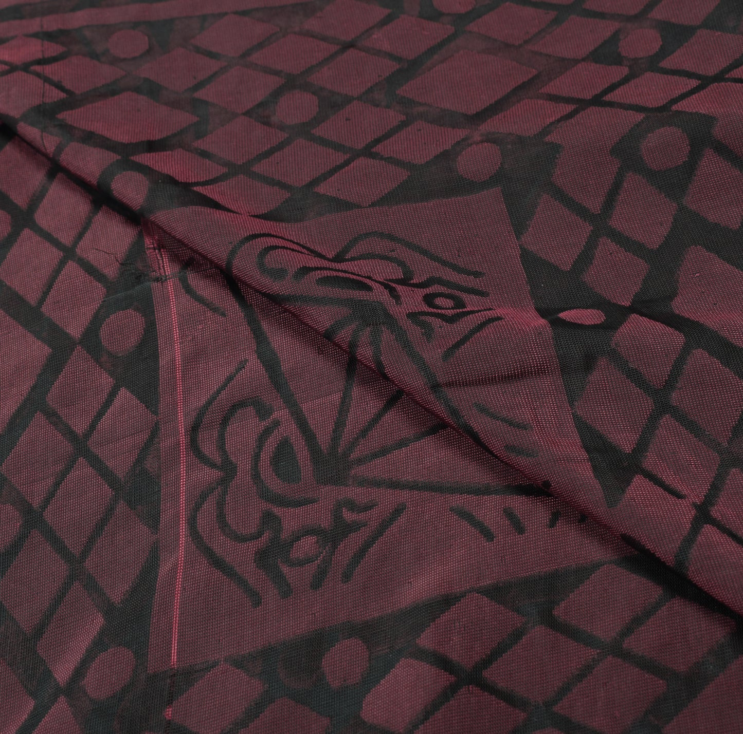 Sushila Vintage Brasso Velvet Dupatta Floral Woven Soft Indian Black Long Stole