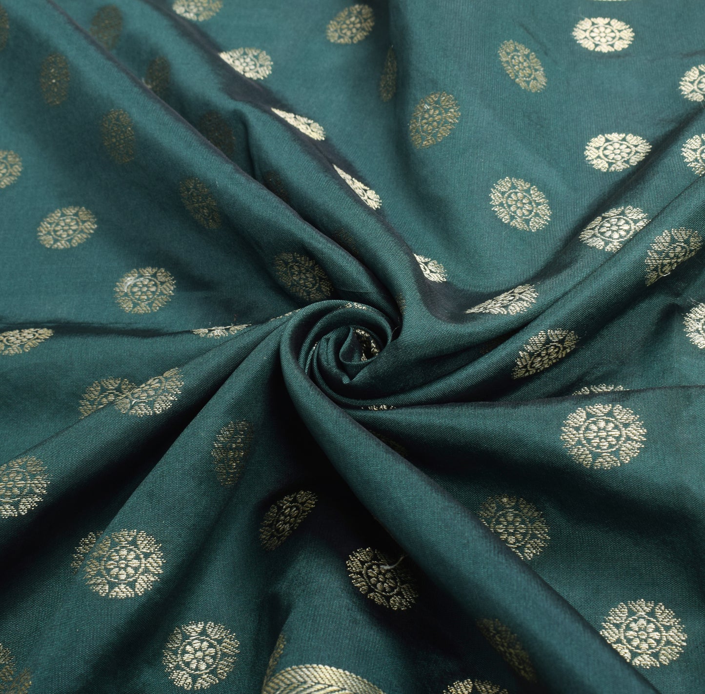 Sushila Vintage Dark Green Dupatta Resham Woven Art Silk Long Stole
