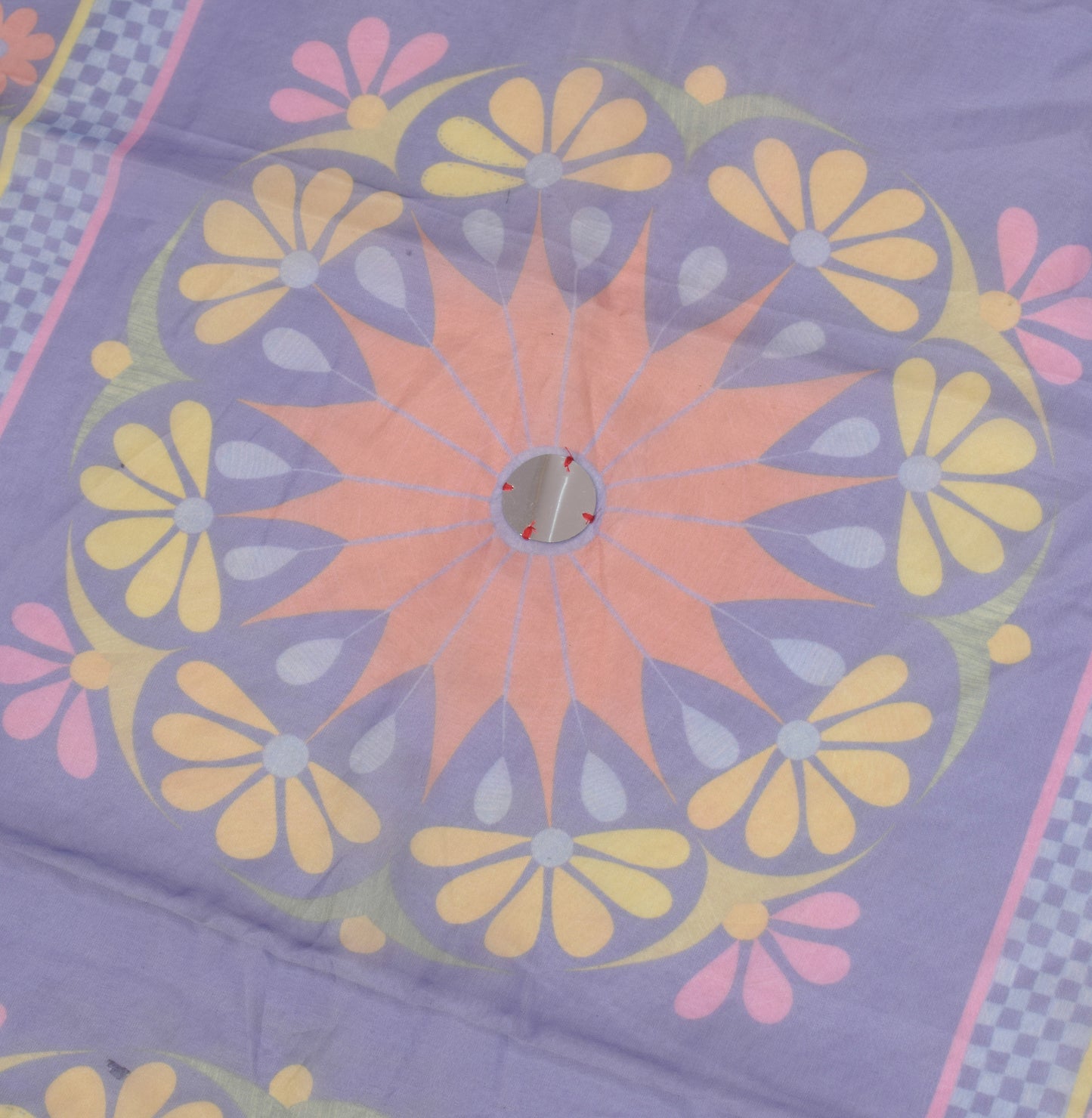 Sushila Vintage Floral Blue Dupatta Art Organza Digital Printed Long Stole