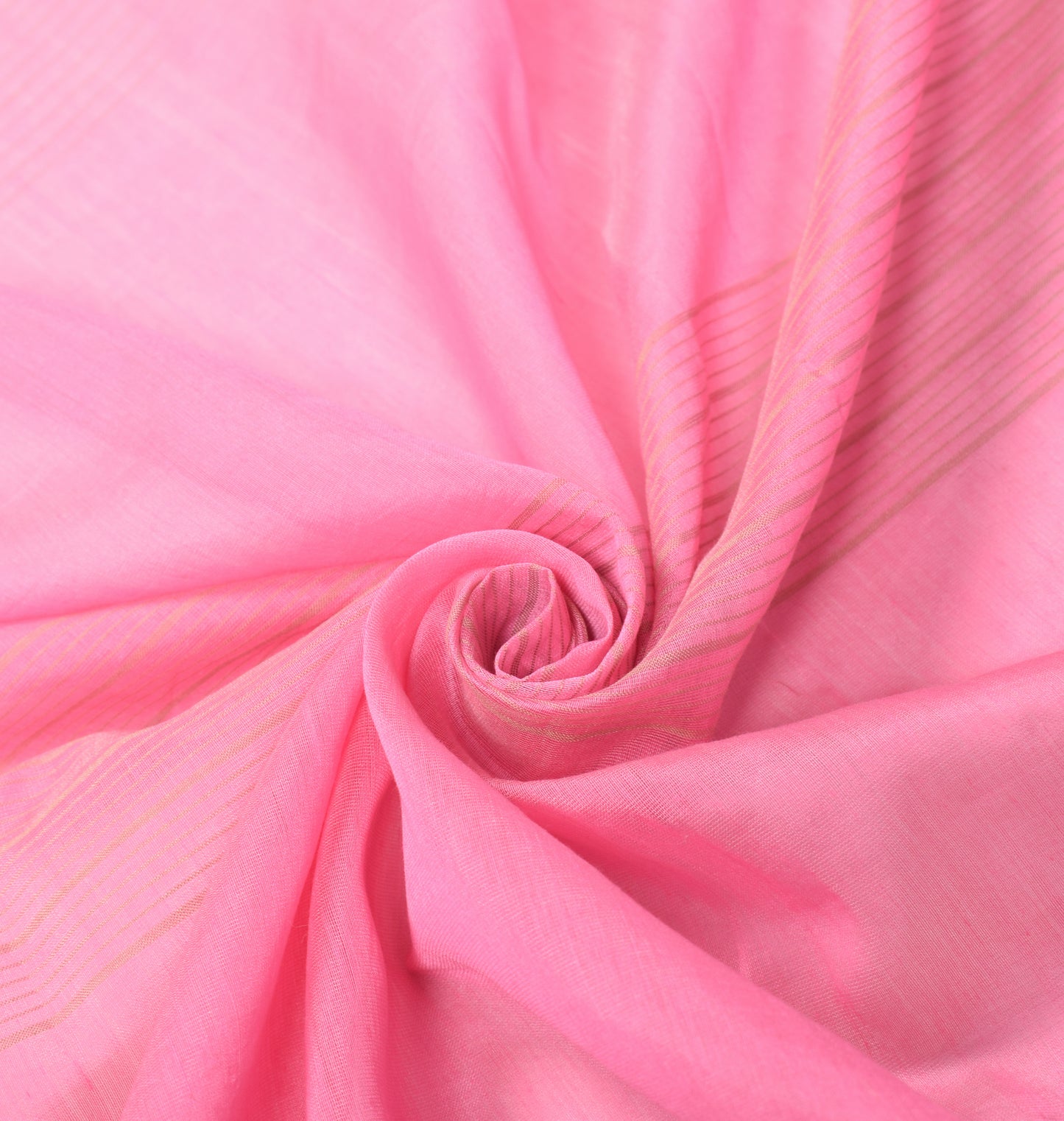 Sushila Vintage Pink Dupatta Pure Cotton Silk Stripes Woven Long Stole
