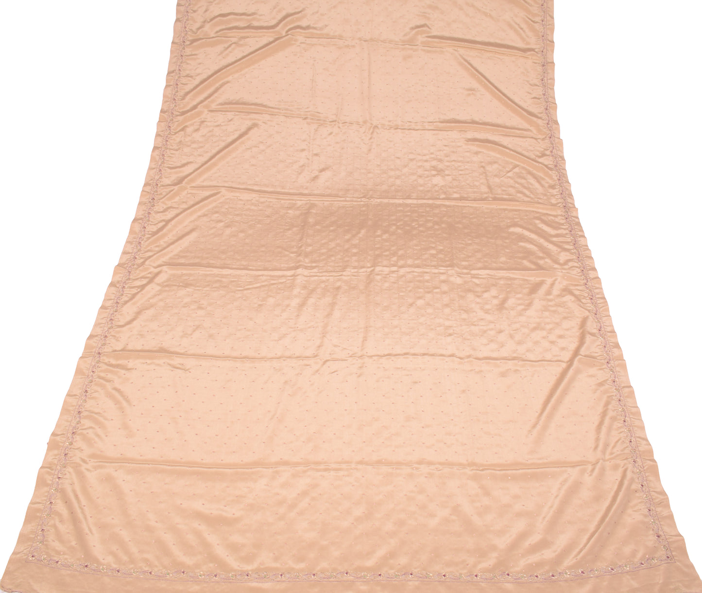 Sushila Vintage Beige Art Silk Dupatta Hand Embroidered Soft Long Stole