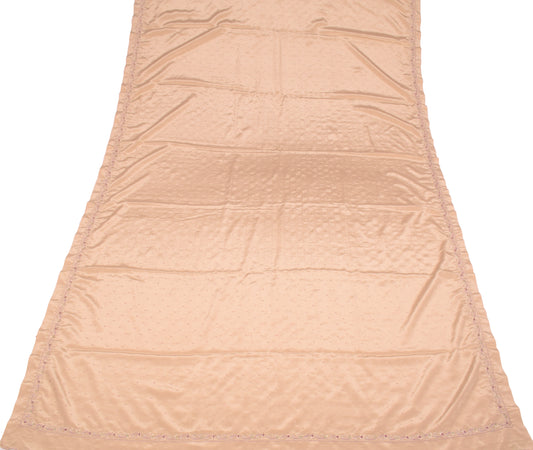 Sushila Vintage Beige Art Silk Dupatta Hand Embroidered Soft Long Stole