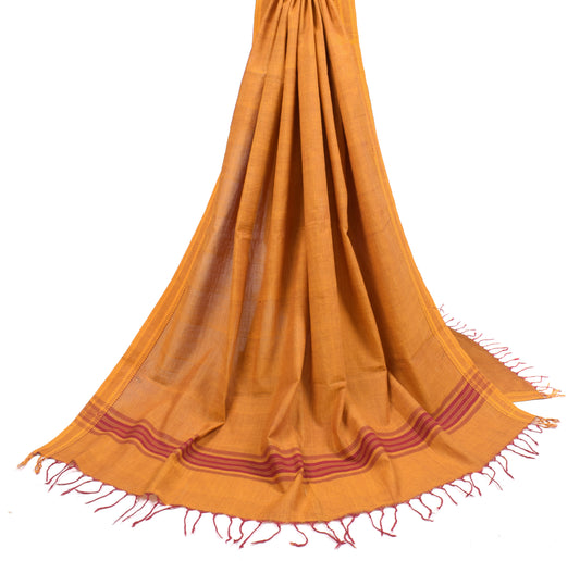 Sushila Vintage Fire Bush Dupatta Pure Cotton Woven Handloom Long Stole