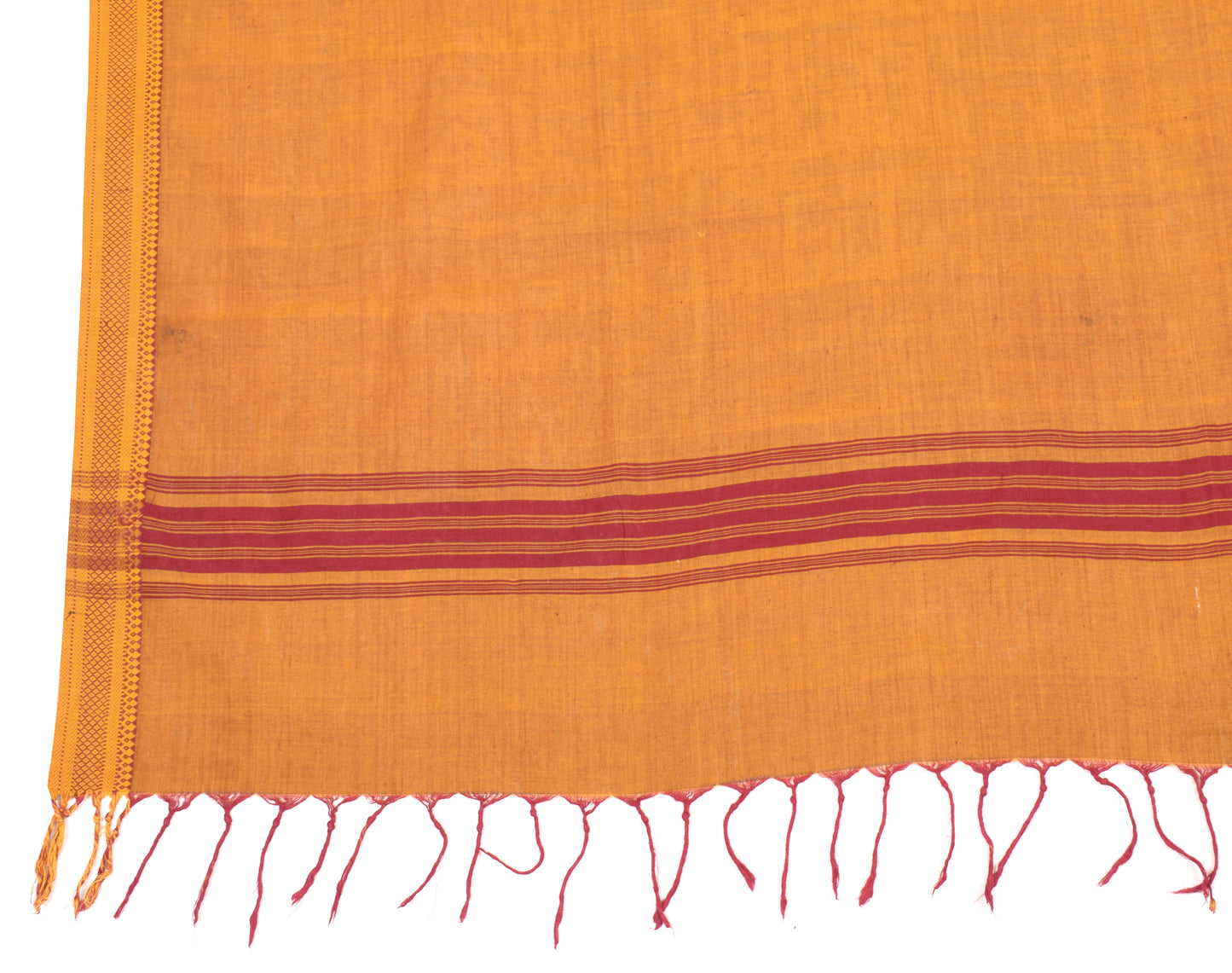 Sushila Vintage Fire Bush Dupatta Pure Cotton Woven Handloom Long Stole